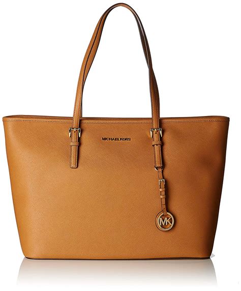 michael michael kors medium jet set saffiano leather tote|Michael Kors sullivan large.